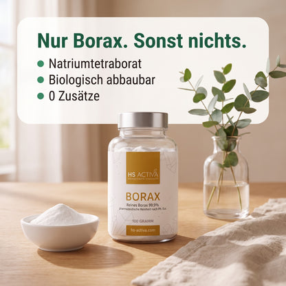 Borax Pulver von HS Activa - reines Natriumtetraborat, biologisch abbaubar, ohne Zusätze