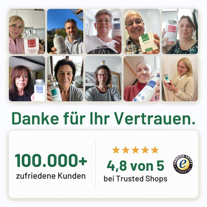Über 100.000 zufriedene Kunden von HS Activa, 4,8 von 5 bei Trusted Shops