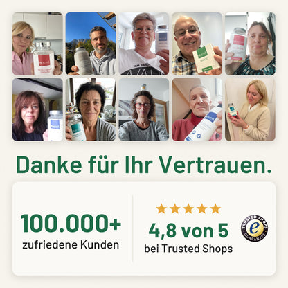 Über 100.000 zufriedene Kunden von HS Activa, 4,8 von 5 bei Trusted Shops