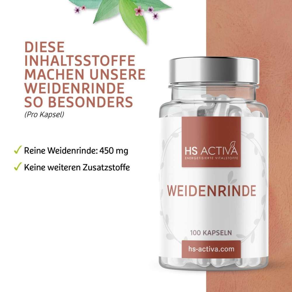 Die Inhaltsstofe userer Weidenrindenextrakt Kapseln