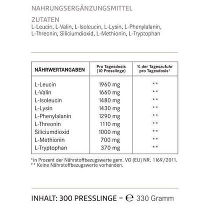 MAP Aminosäuren bestellen - mit diesen Nährwertangaben